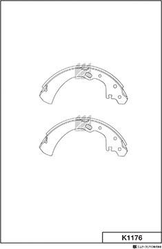 MK Kashiyama K1176 - Brake Shoe Set www.autospares.lv