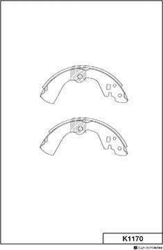 MK Kashiyama K1170 - Brake Shoe Set www.autospares.lv