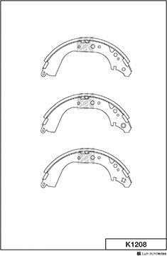 MK Kashiyama K1208 - Bremžu loku komplekts www.autospares.lv