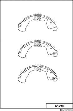 MK Kashiyama K1210 - Bremžu loku komplekts www.autospares.lv