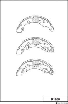 MK Kashiyama K1286 - Bremžu loku komplekts www.autospares.lv