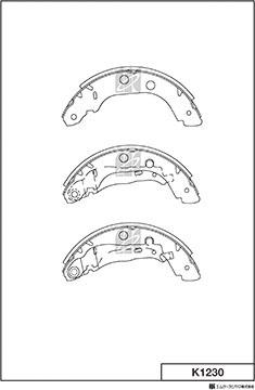 MK Kashiyama K1230 - Bremžu loku komplekts www.autospares.lv