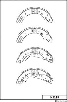 MK Kashiyama K1225 - Bremžu loku komplekts www.autospares.lv