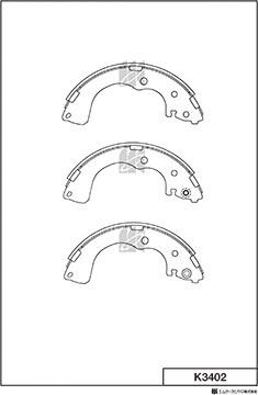 MK Kashiyama K3402 - Bremžu loku komplekts www.autospares.lv