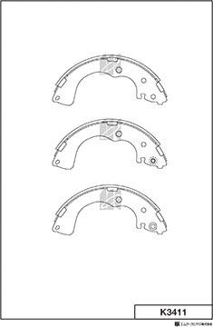 MK Kashiyama K3411 - Bremžu loku komplekts www.autospares.lv