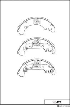 MK Kashiyama K3421 - Bremžu loku komplekts www.autospares.lv