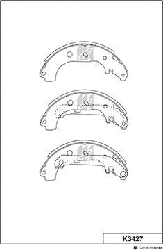 MK Kashiyama K3427 - Bremžu loku komplekts www.autospares.lv