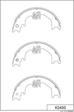 MK Kashiyama K2450 - Bremžu loku komplekts www.autospares.lv