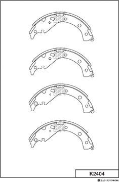 MK Kashiyama K2404 - Bremžu loku komplekts www.autospares.lv