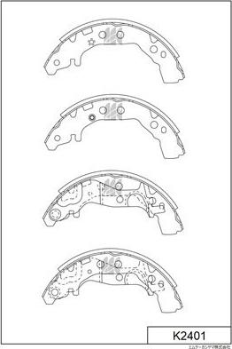 MK Kashiyama K2401 - Bremžu loku komplekts www.autospares.lv