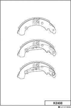 MK Kashiyama K2408 - Bremžu loku komplekts www.autospares.lv