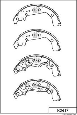 MK Kashiyama K2417 - Bremžu loku komplekts www.autospares.lv