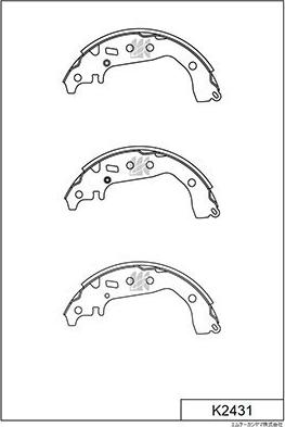 MK Kashiyama K2431 - Bremžu loku komplekts autospares.lv