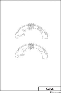 MK Kashiyama K2395 - Bremžu loku komplekts www.autospares.lv