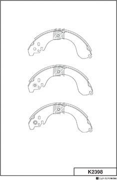 MK Kashiyama K2398 - Bremžu loku komplekts www.autospares.lv