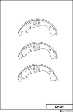 MK Kashiyama K2342 - Bremžu loku komplekts www.autospares.lv