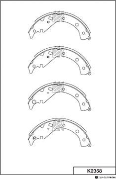 MK Kashiyama K2358 - Bremžu loku komplekts www.autospares.lv