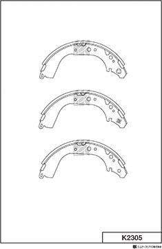 MK Kashiyama K2305 - Bremžu loku komplekts www.autospares.lv