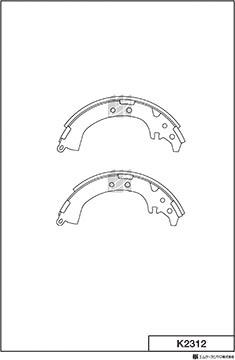 MK Kashiyama K2312 - Bremžu loku komplekts www.autospares.lv