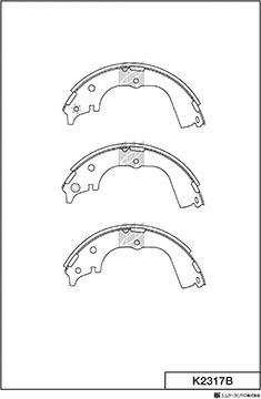 MK Kashiyama K2317B - Brake Shoe Set www.autospares.lv