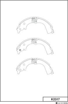 MK Kashiyama K2317 - Bremžu loku komplekts www.autospares.lv