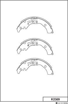 MK Kashiyama K2389 - Bremžu loku komplekts www.autospares.lv