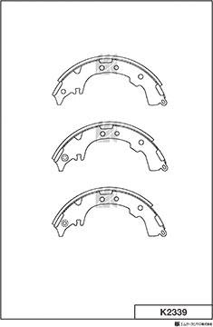 MK Kashiyama K2339 - Bremžu loku komplekts www.autospares.lv