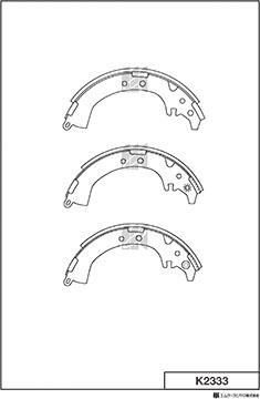 MK Kashiyama K2333 - Bremžu loku komplekts www.autospares.lv