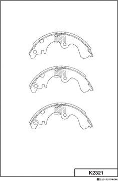 MK Kashiyama K2321 - Bremžu loku komplekts www.autospares.lv