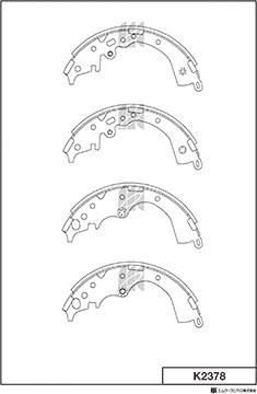 MK Kashiyama K2378 - Bremžu loku komplekts www.autospares.lv