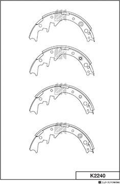 MK Kashiyama K2240 - Bremžu loku komplekts www.autospares.lv