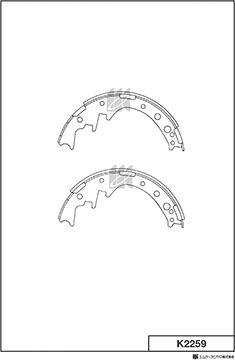 MK Kashiyama K2259 - Bremžu loku komplekts www.autospares.lv