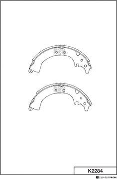 MK Kashiyama K2284 - Brake Shoe Set www.autospares.lv