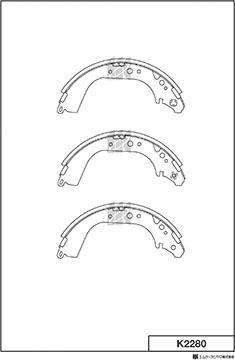 MK Kashiyama K2280 - Bremžu loku komplekts www.autospares.lv