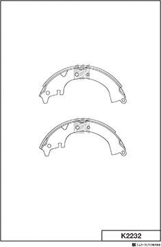 MK Kashiyama K2232 - Brake Shoe Set www.autospares.lv