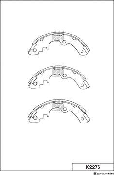 MK Kashiyama K2276 - Bremžu loku komplekts www.autospares.lv