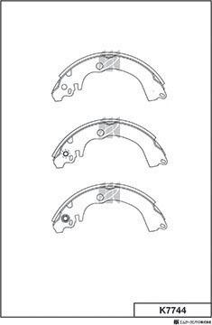 MK Kashiyama K7744 - Bremžu loku komplekts www.autospares.lv