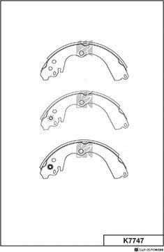 MK Kashiyama K7747 - Brake Shoe Set www.autospares.lv