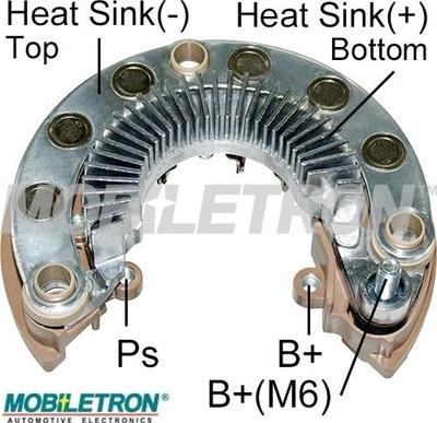 Mobiletron RM-237 - Выпрямитель, диодный мост, генератор www.autospares.lv