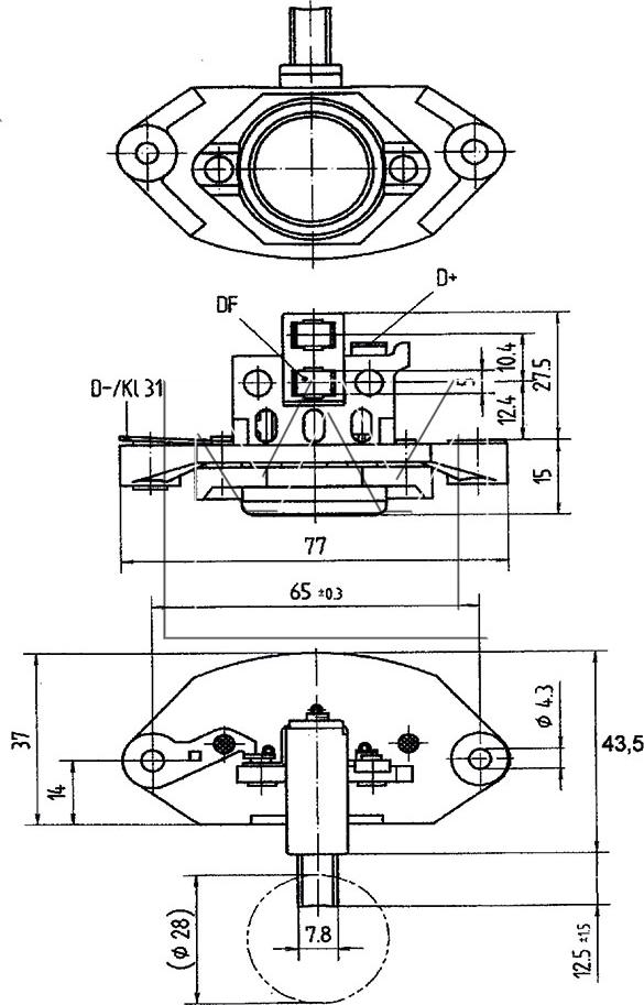 Monark 082 966 309 - Ģeneratora sprieguma regulators www.autospares.lv