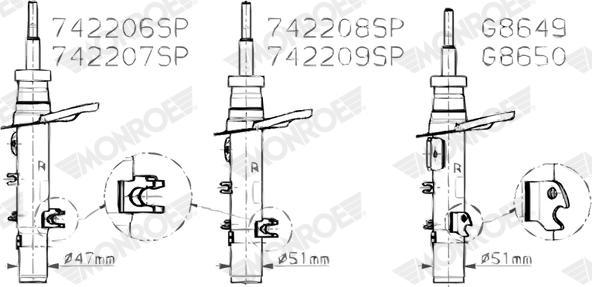 Monroe 742207SP - Amortizators www.autospares.lv