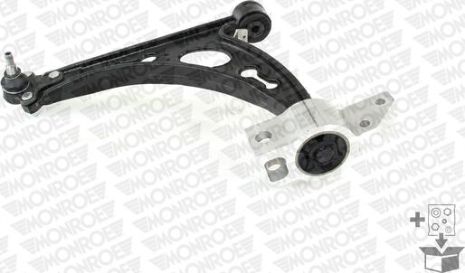 Monroe L29570 - Neatkarīgās balstiekārtas svira, Riteņa piekare www.autospares.lv