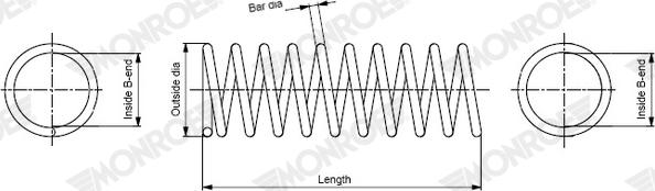 Monroe SP4436 - Balstiekārtas atspere www.autospares.lv