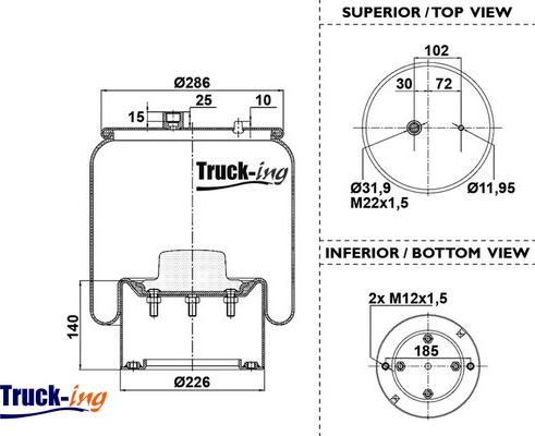 Montcada 0293442 - Bellow, air suspension www.autospares.lv