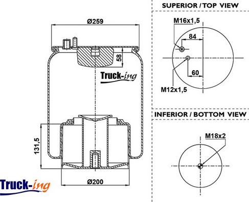 Montcada 0293065 - Pneimoatsperes spilvens, Pneimopiekare www.autospares.lv