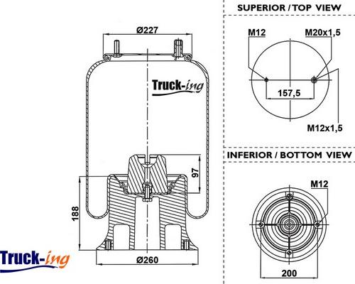 Montcada 0293360 - Bellow, air suspension www.autospares.lv