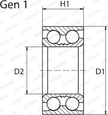 Moog PE-WB-11370 - Wheel hub, bearing Kit www.autospares.lv