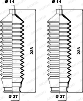 Moog K150085 - Putekļusargu komplekts, Stūres iekārta autospares.lv