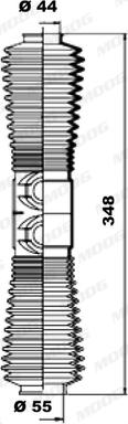 Moog K150072 - Putekļusargu komplekts, Stūres iekārta www.autospares.lv