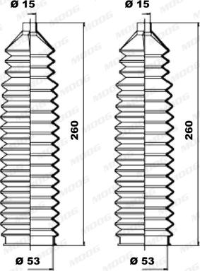 Moog K150118 - Putekļusargu komplekts, Stūres iekārta www.autospares.lv